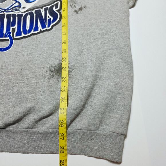 Vintage 1999 AFC East Champions Colts Sweatshirt Size XL Logo Athletic - Stained - Picture 8 of 9